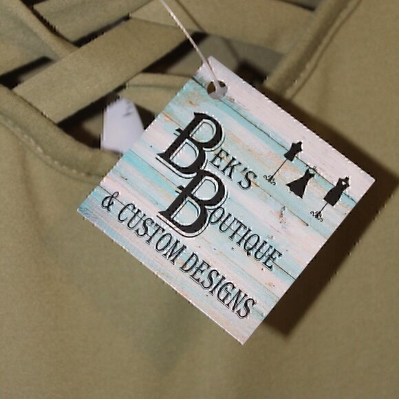 Honeyme Dress green dress , New With Tags!buttery soft with pockets size large - Picture 3 of 7